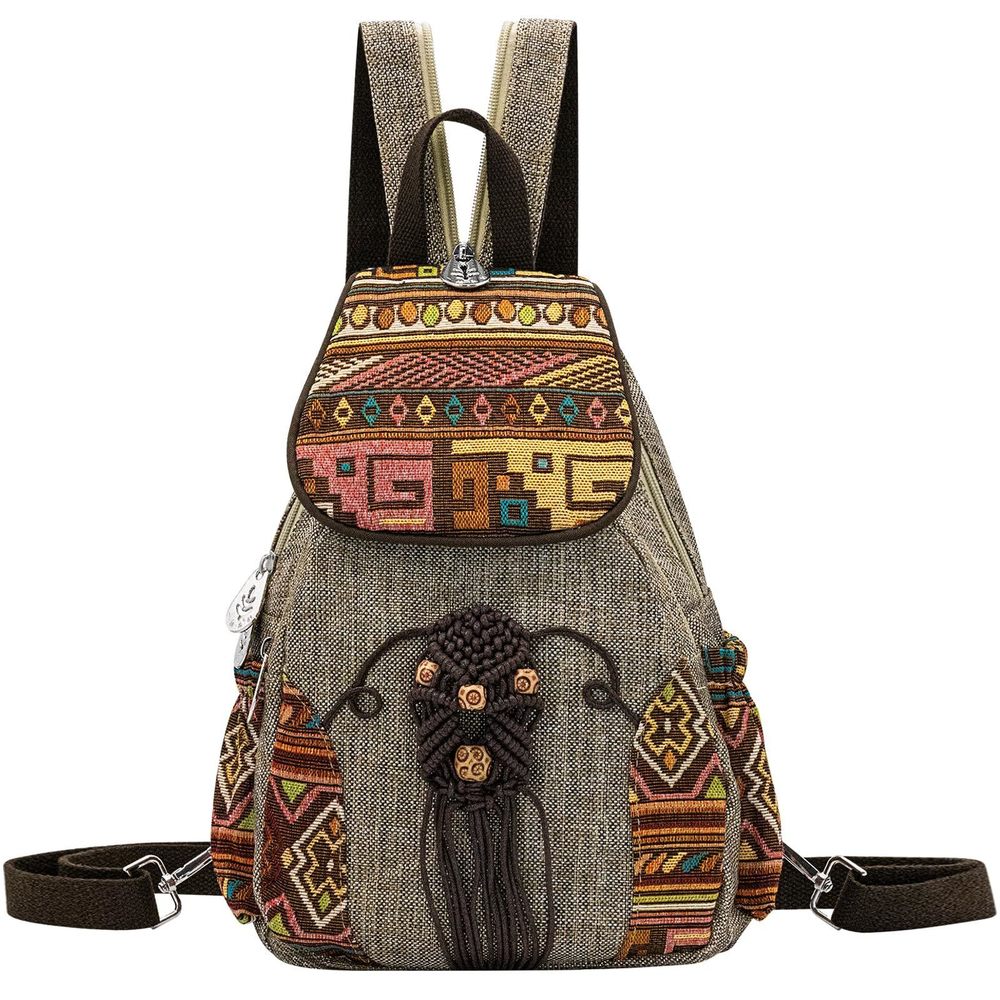 Small Backpack Purse for Women, Hand-Woven Sling Bag, Women's Mini Hippie😎